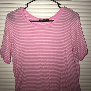 Pink striped t-shirt